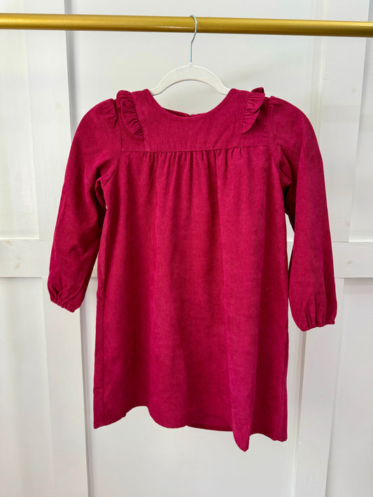 Tween cranberry corduroy dress