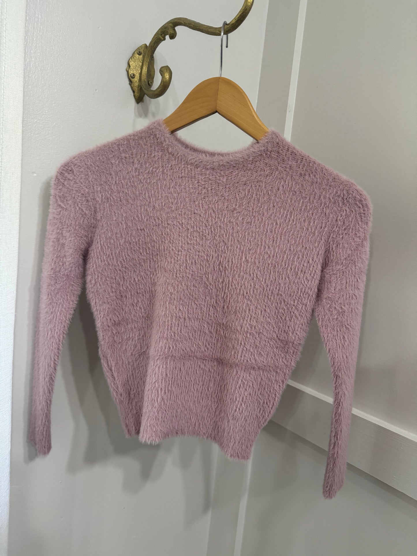 Tween fuzzy knit sweater