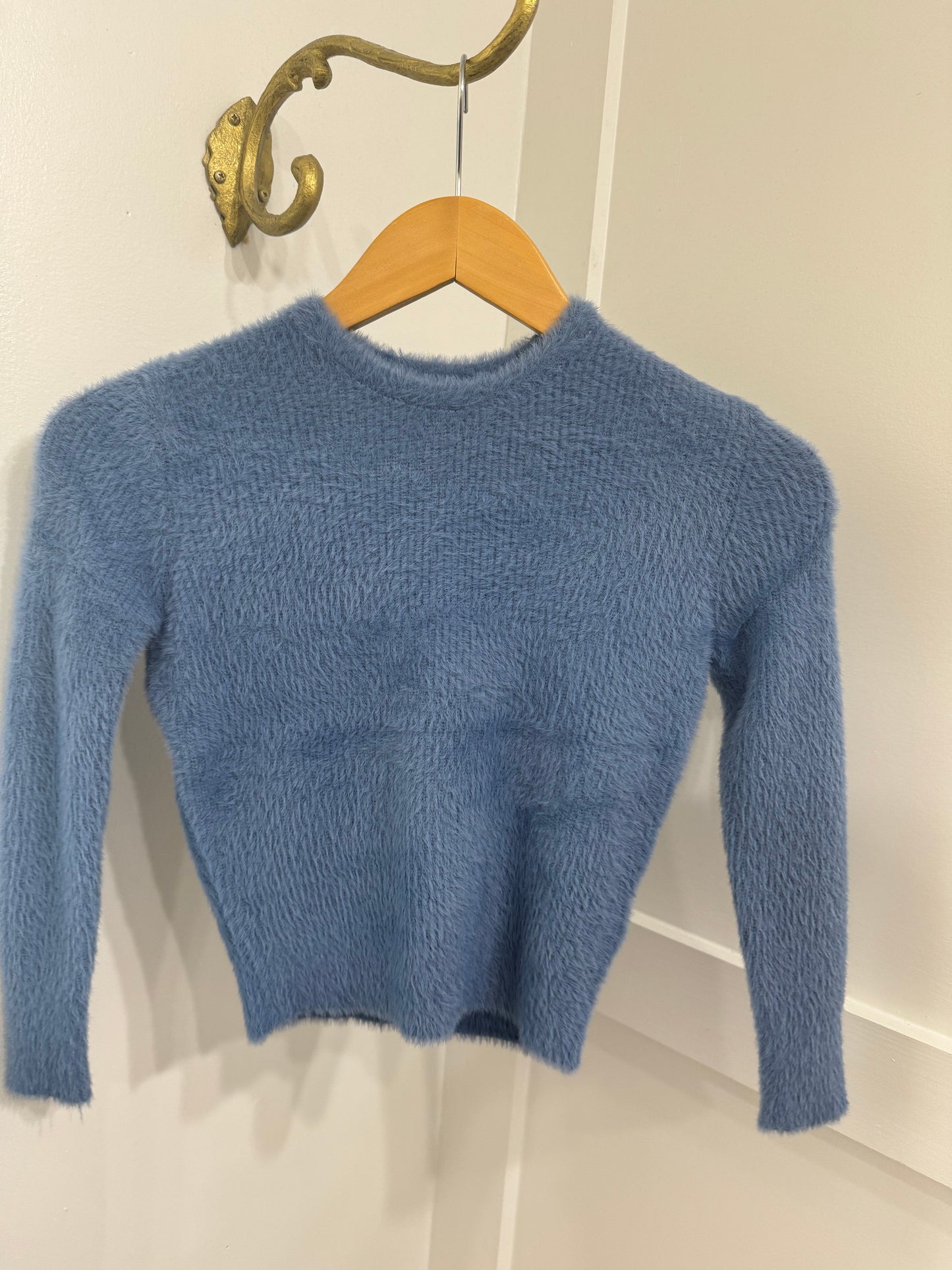 Tween fuzzy knit sweater