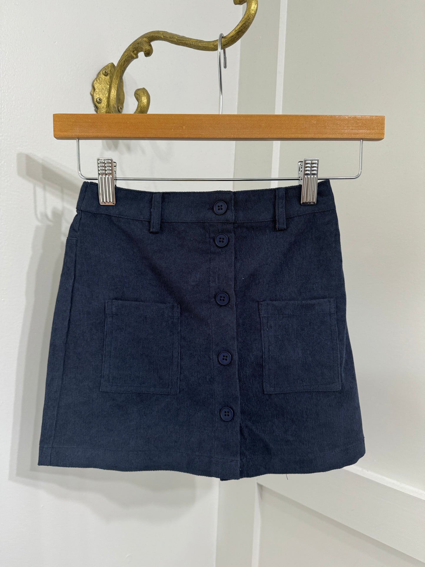 Tween navy corduroy skirt