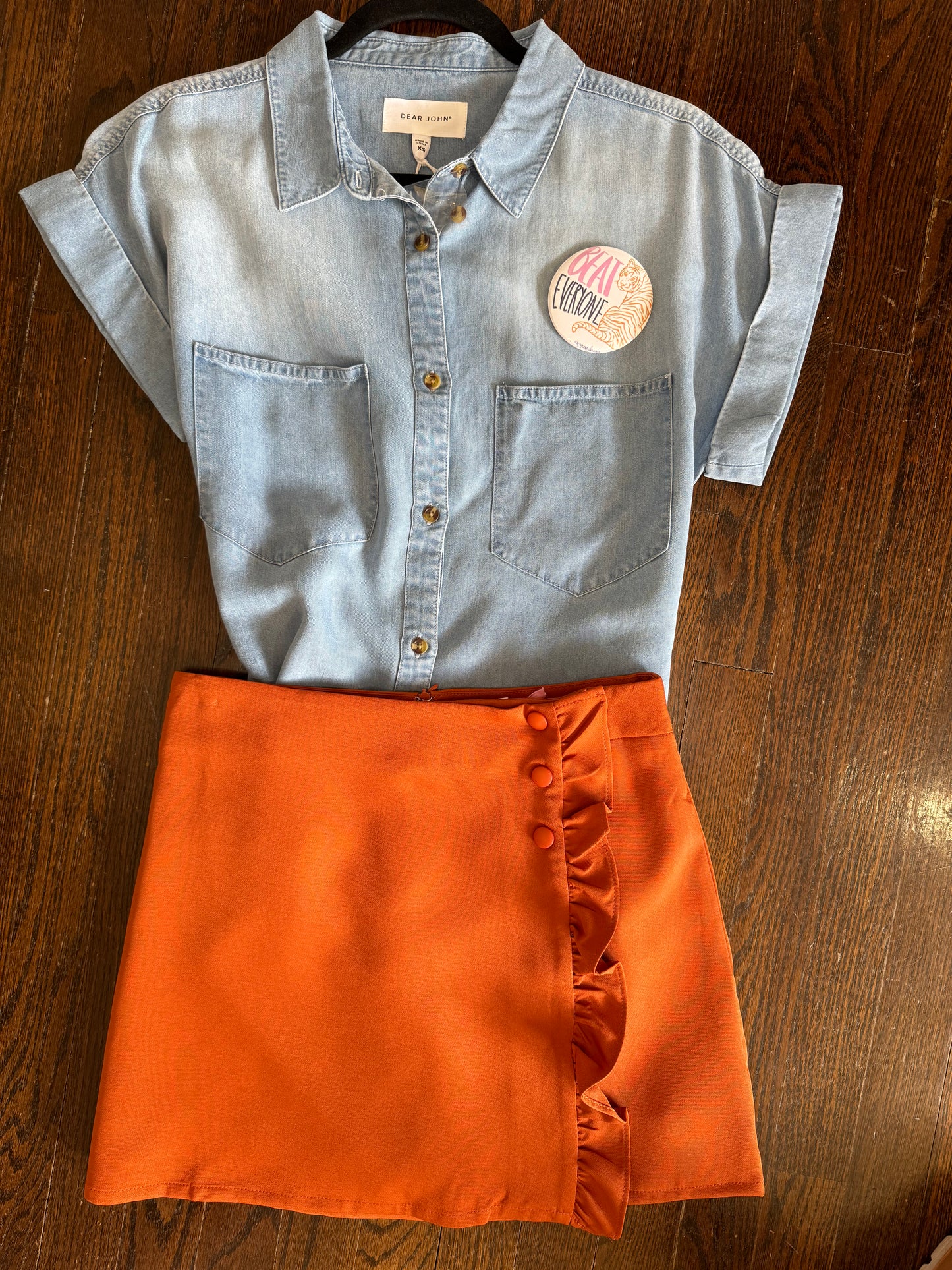 Cali sky button up blouse