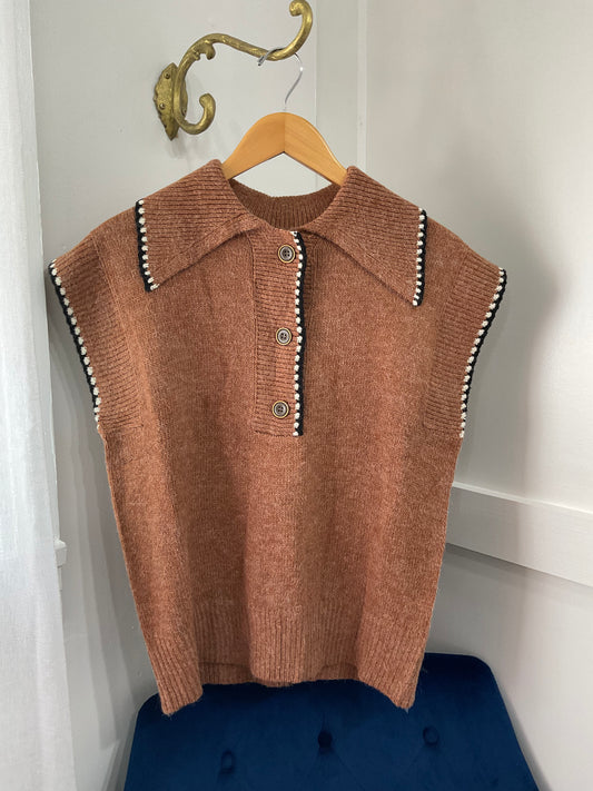 Chocolate brown sweater top