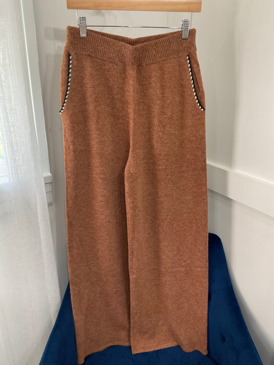 Chocolate brown sweater pants