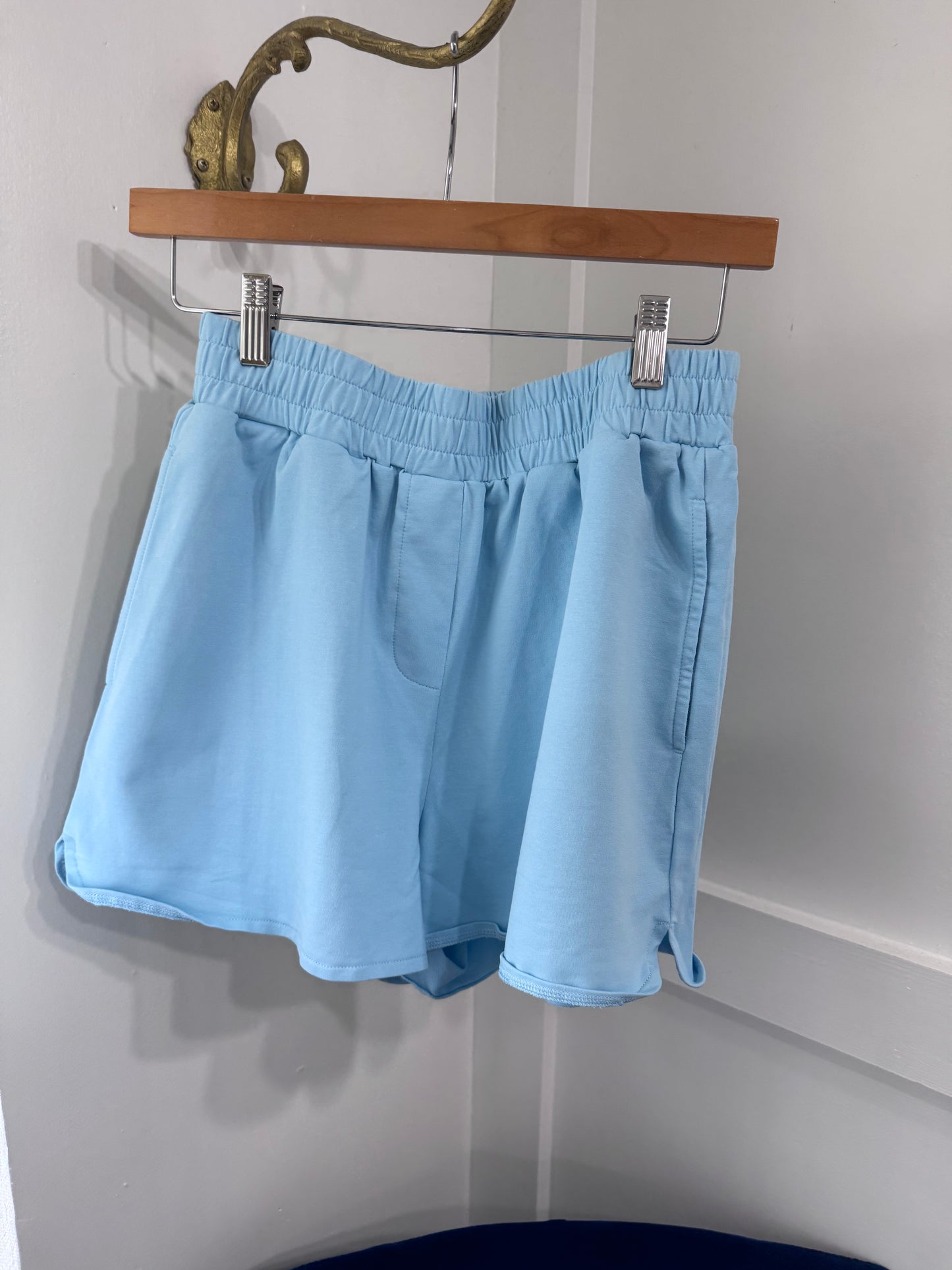 China milky blue shorts