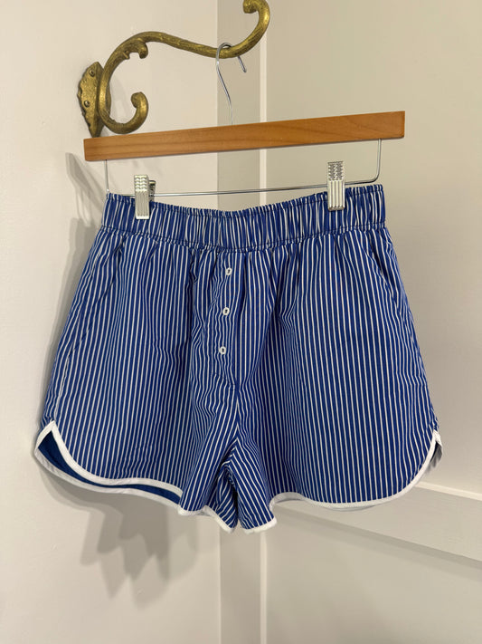 Blue pinstripe boxer short