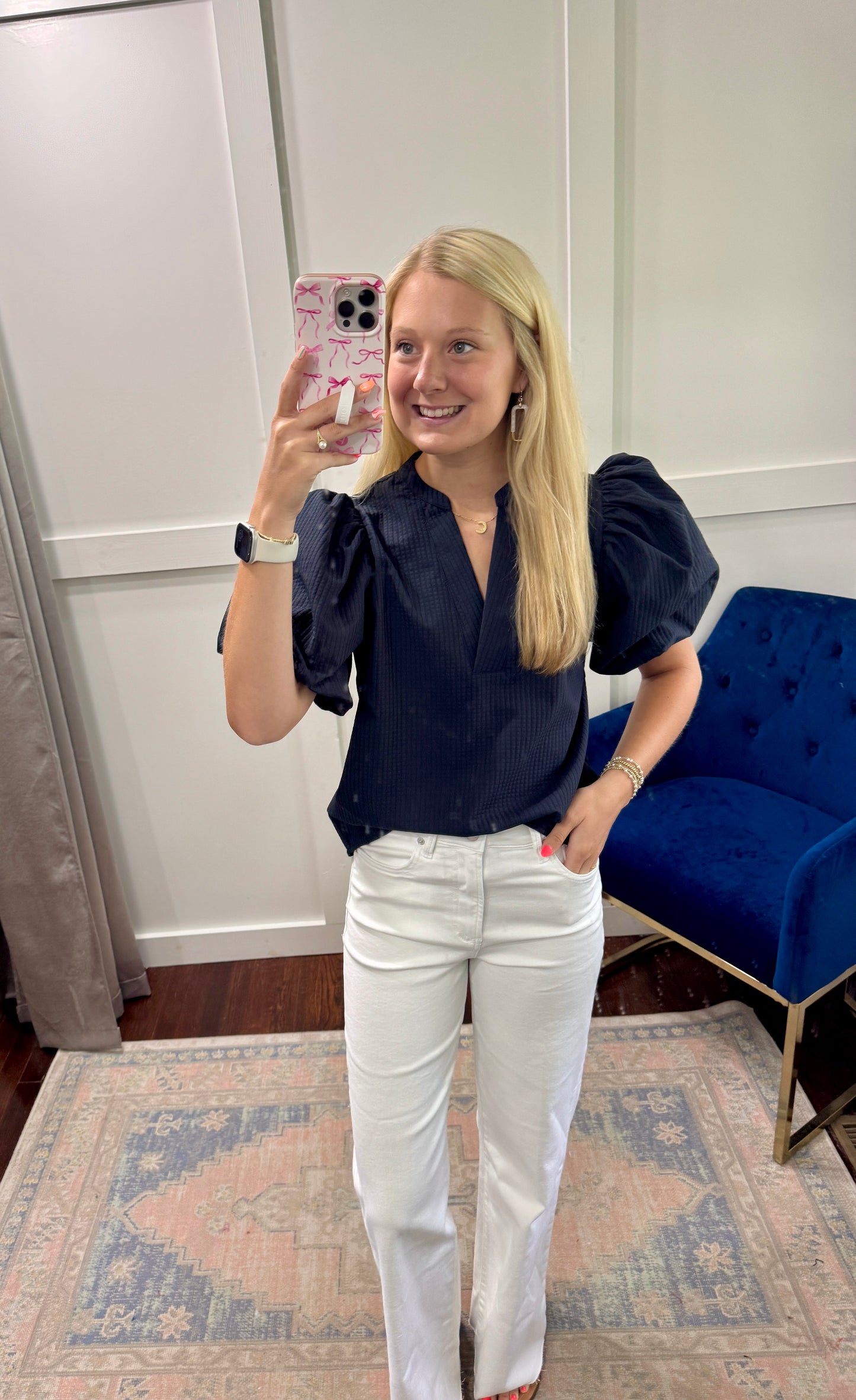 Elise textured blouse