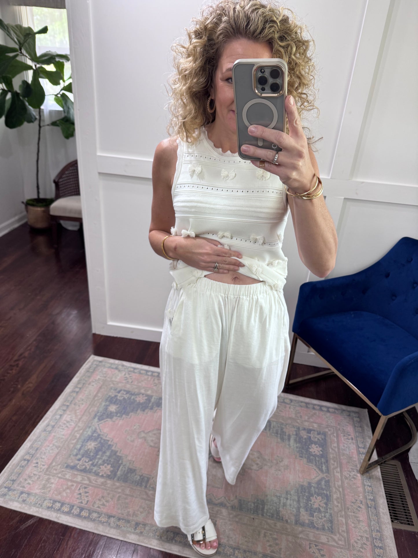 Paris pant in white