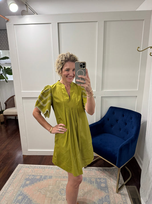 Chartreuse dress