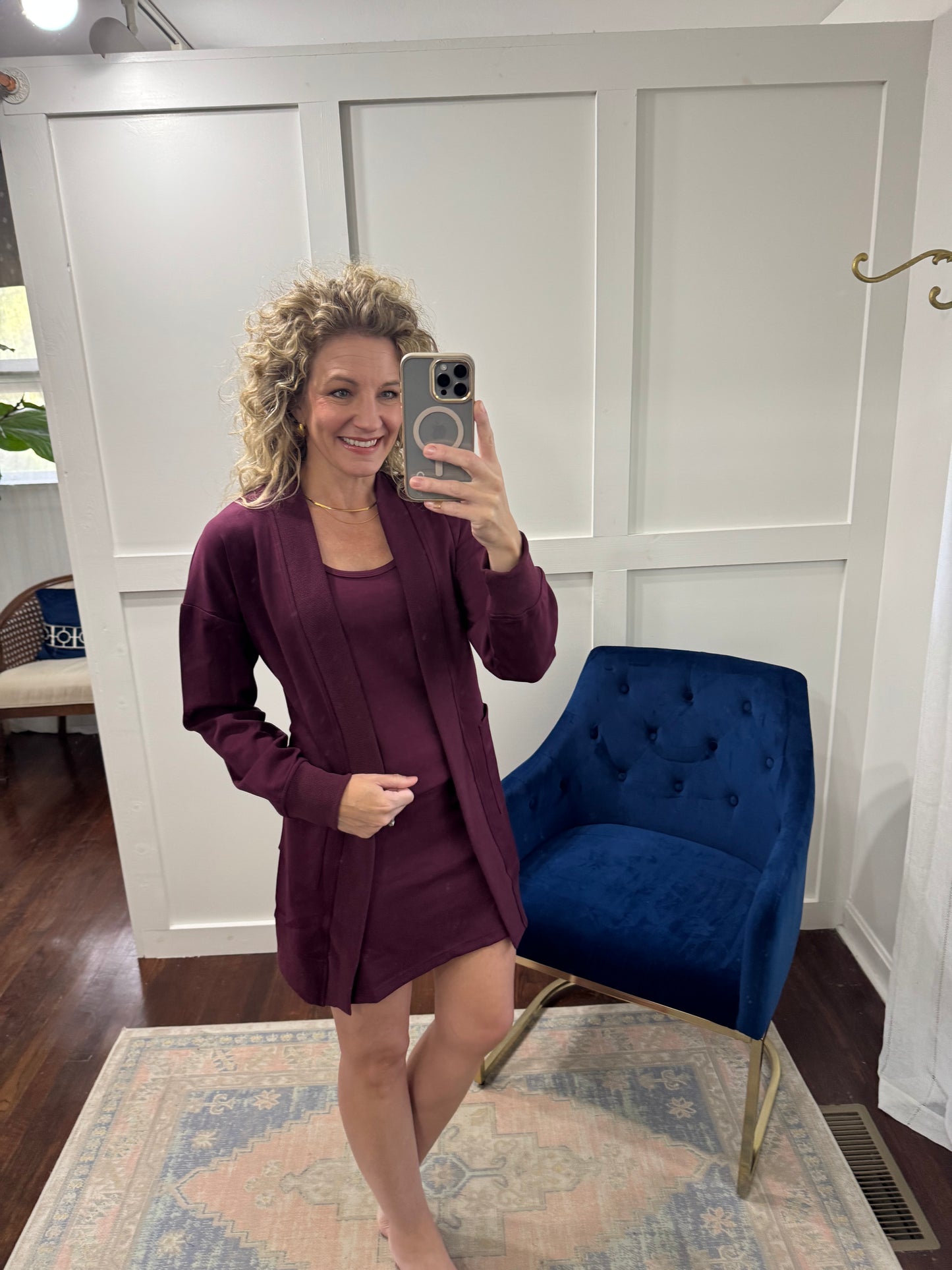 Port scuba cardigan