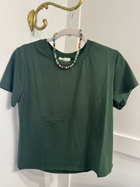 Shayma huntergreen tee