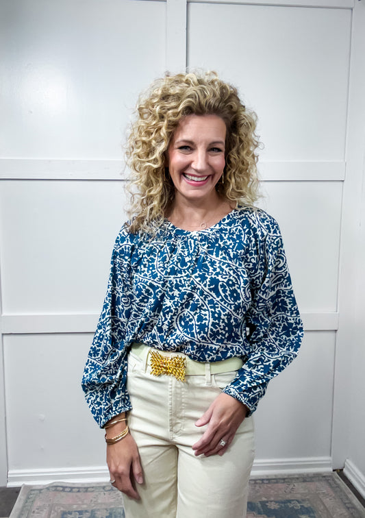 Navy nomadia blouse