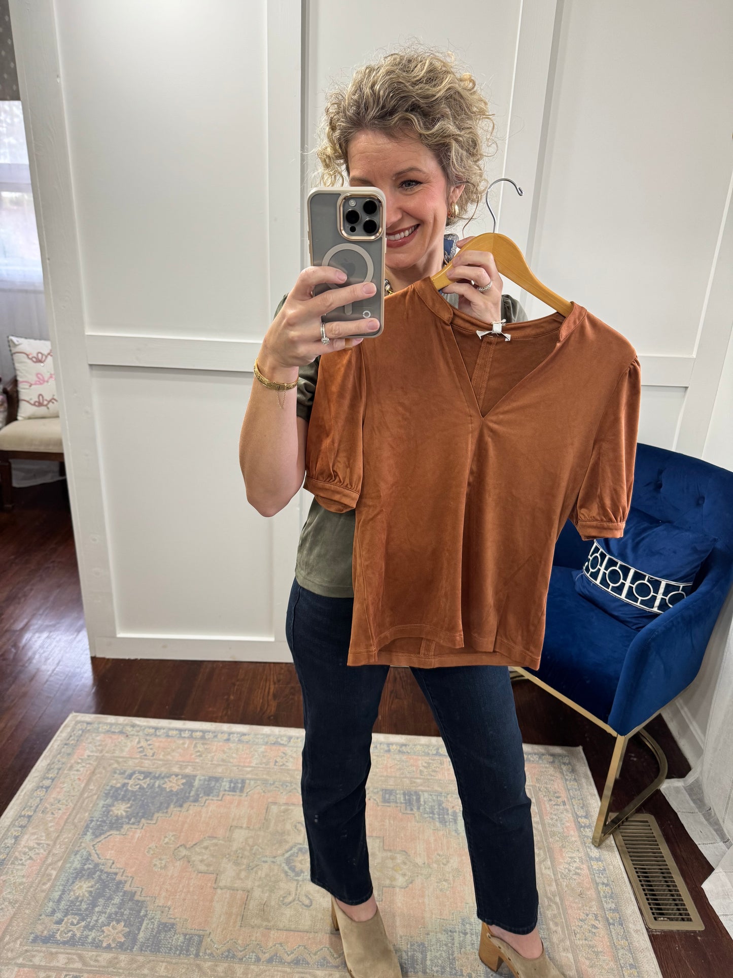 Kalia suede top
