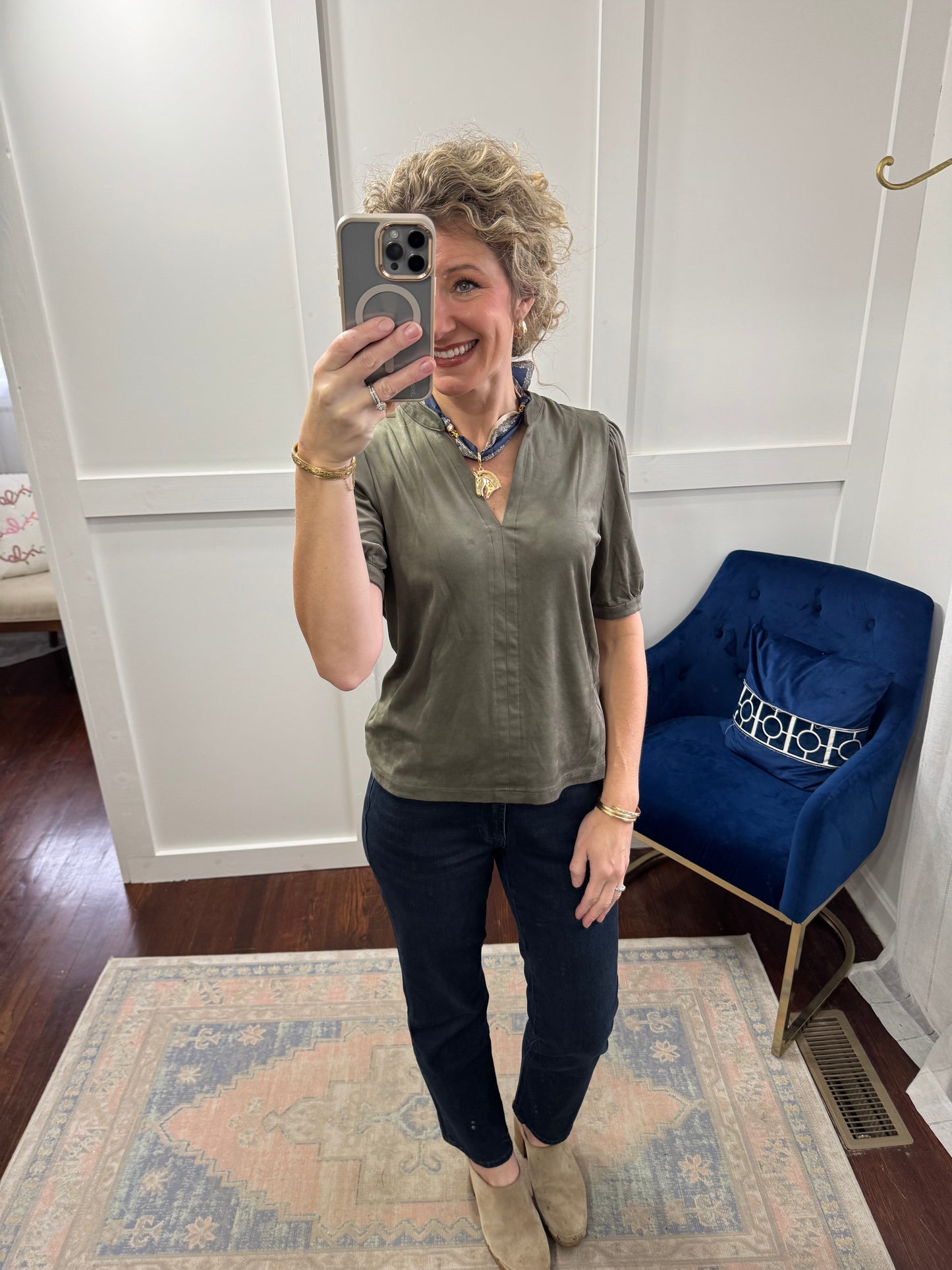 Kalia suede top