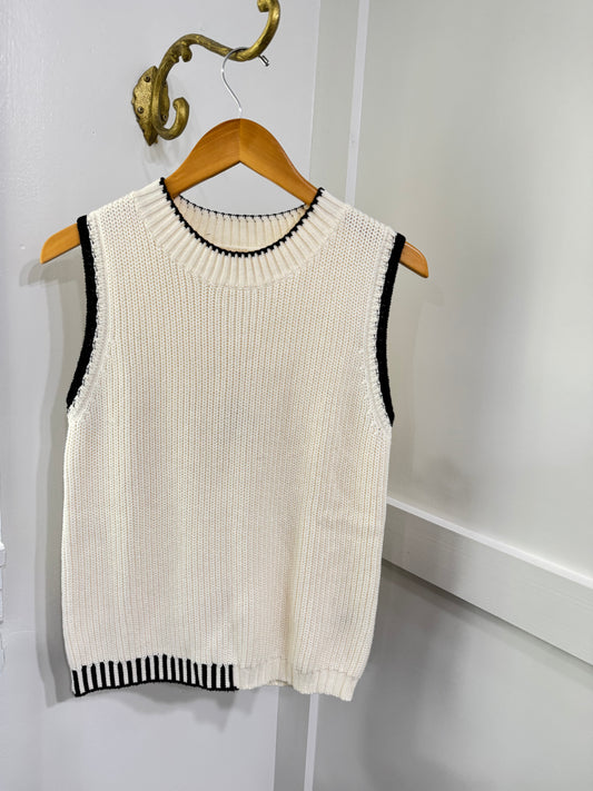 Birna cream and black sweater