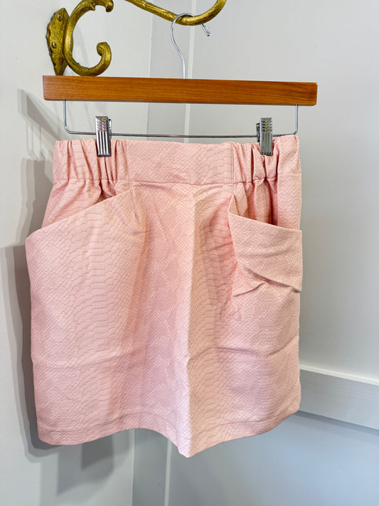 Blush Croco skirt