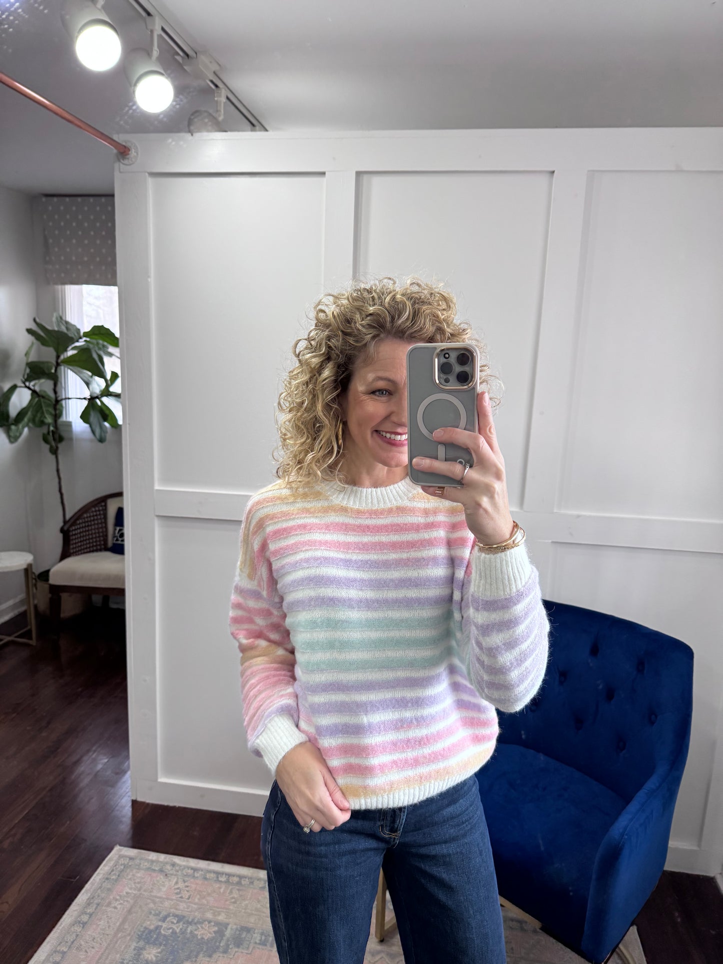 Pastel striped sweater