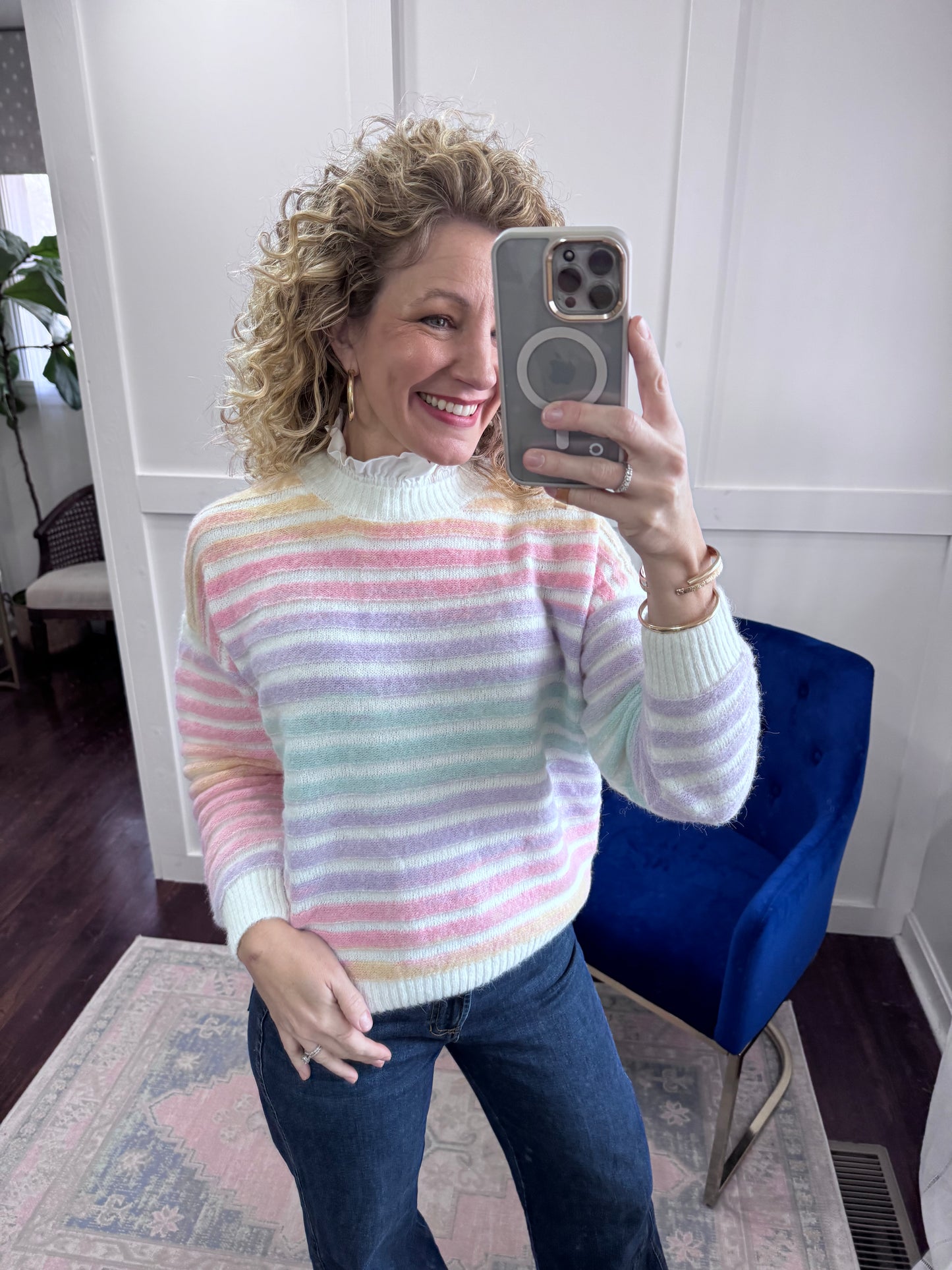 Pastel striped sweater