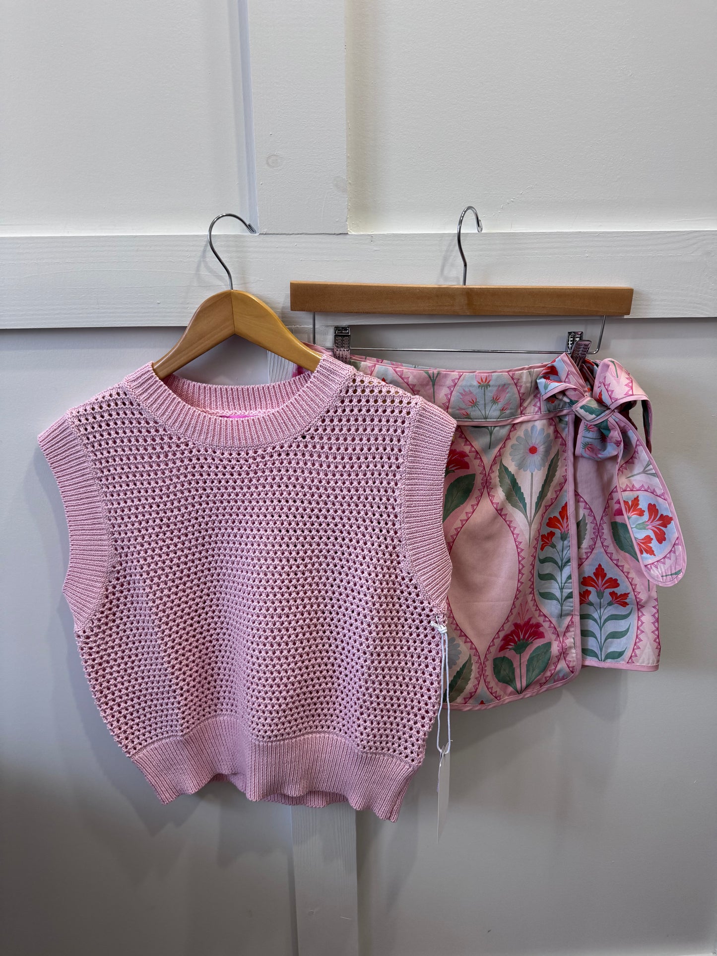 Soft pink summer sweater