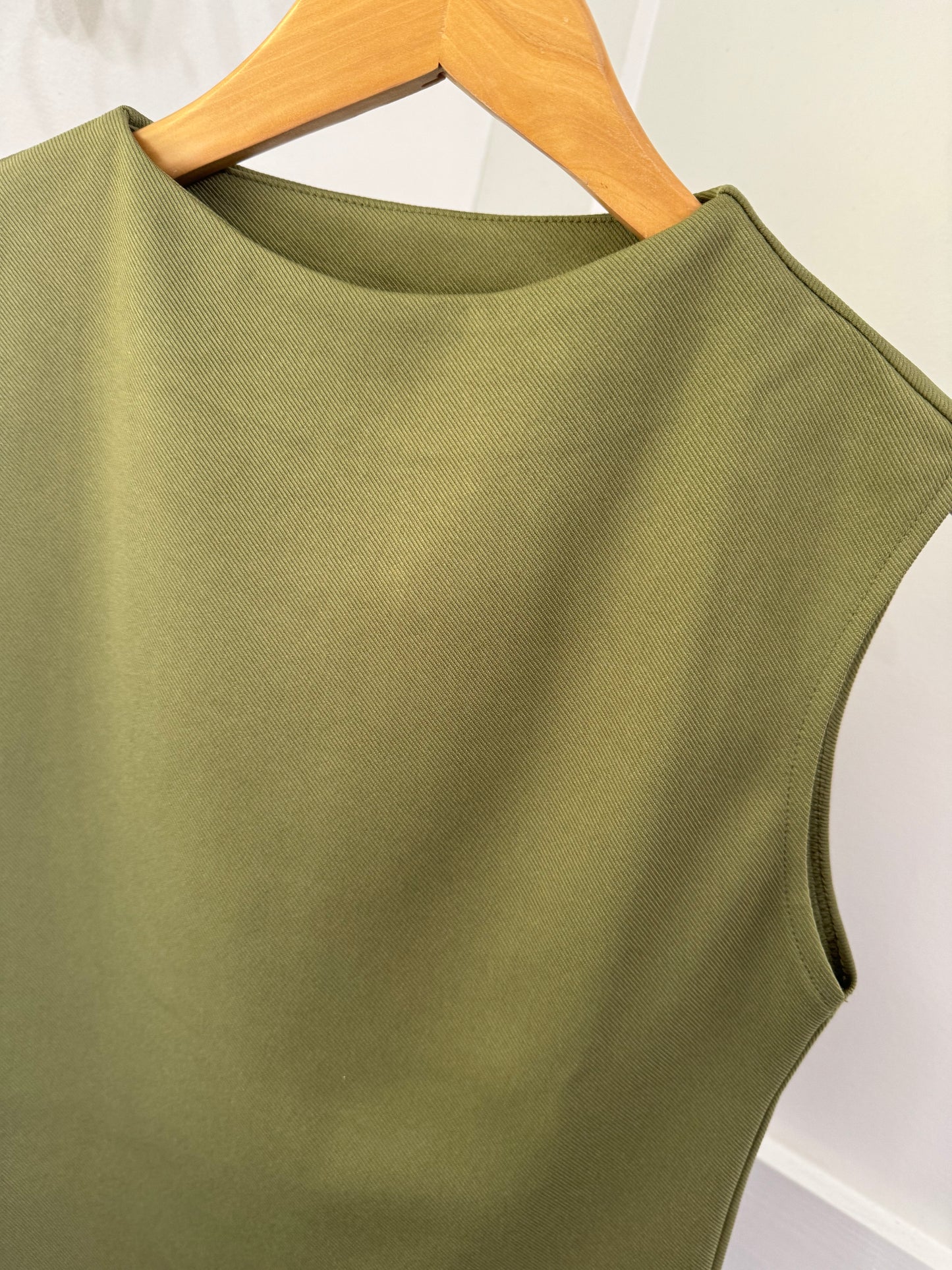 Olive high neck blouse