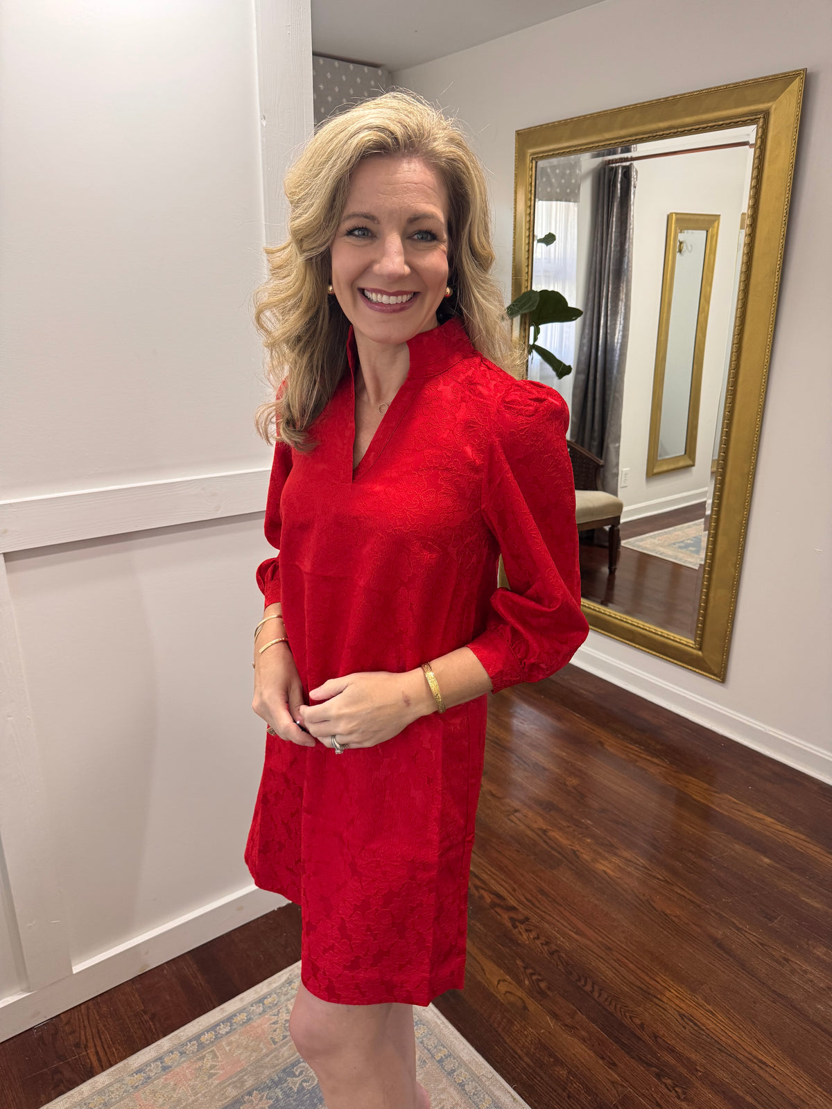 Realyn Red floral dress