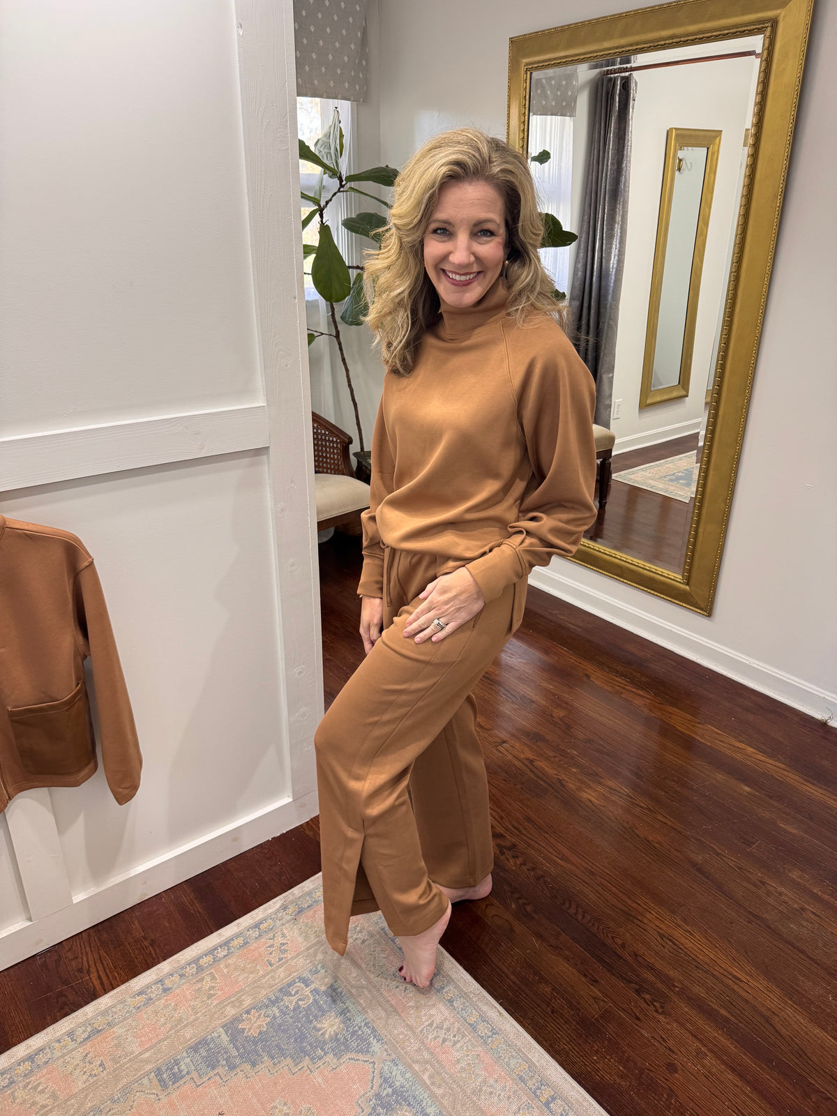 Latte buttery wide leg pants