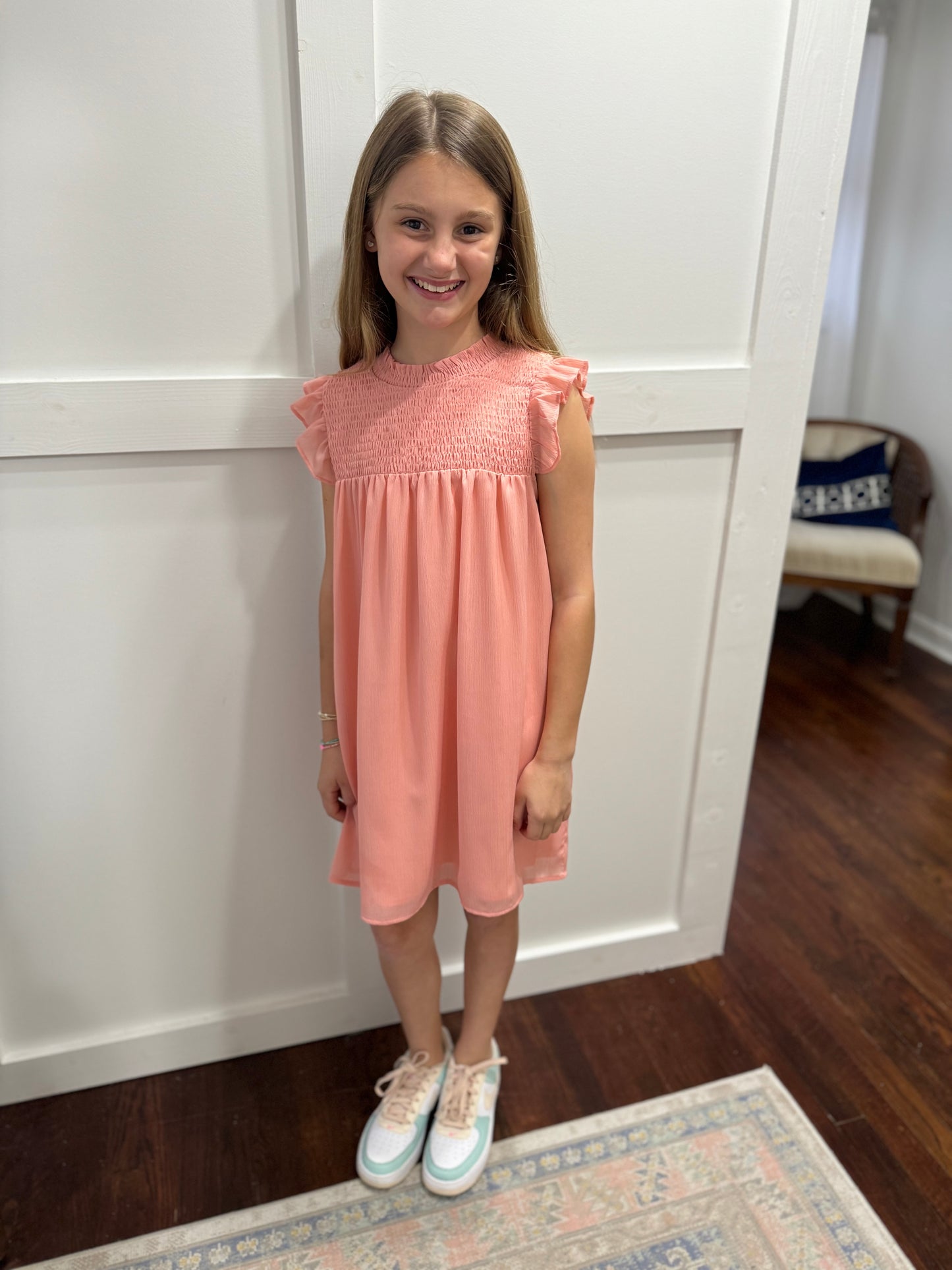 Lottie coral dress- Tween