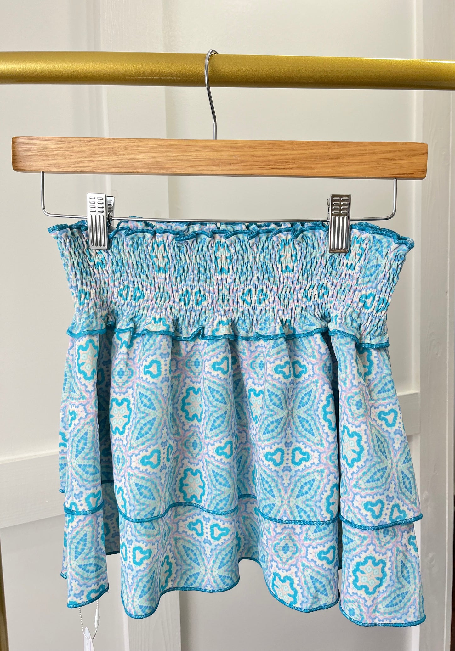 Island teal scottie skirt- Tween