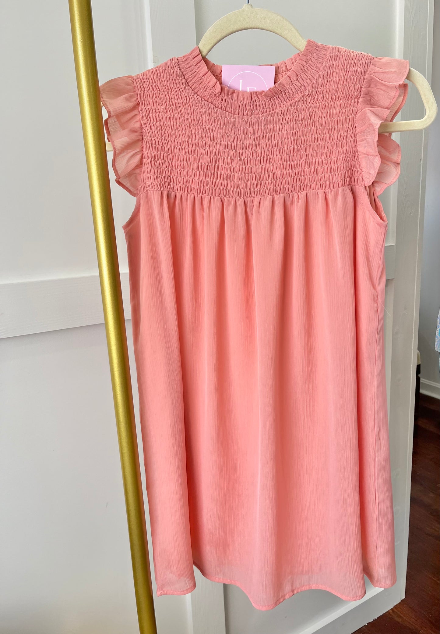 Lottie coral dress- Tween