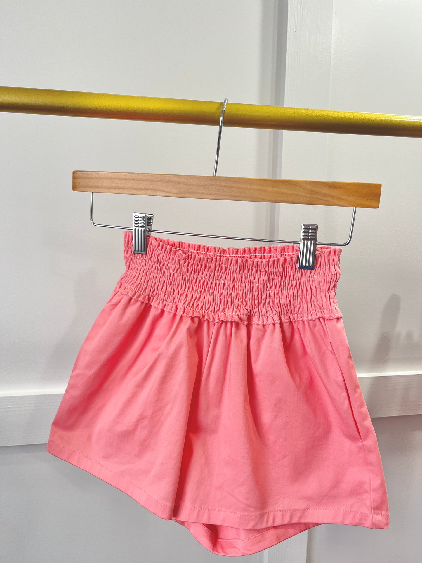 Chloe coral twill shorts- tween