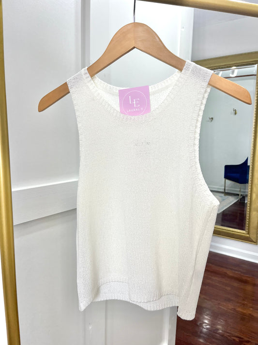 Julie knit white tank sweater